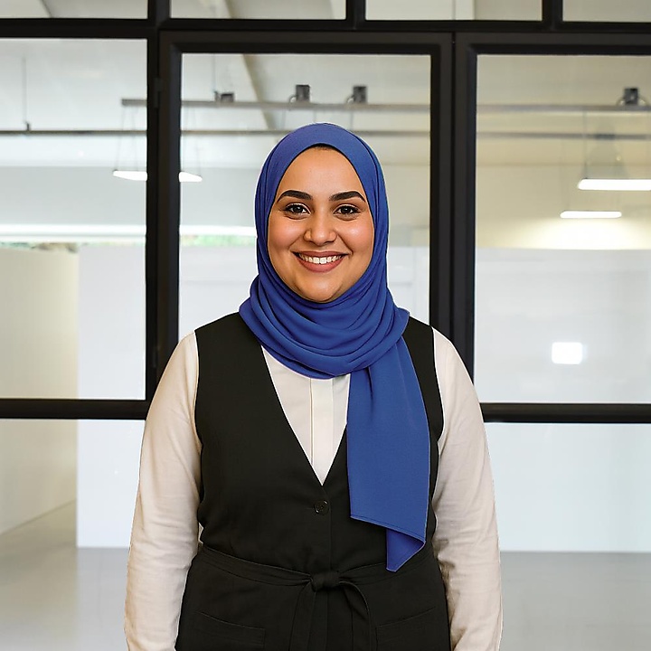 headscarf polyester jersey uni royal blue