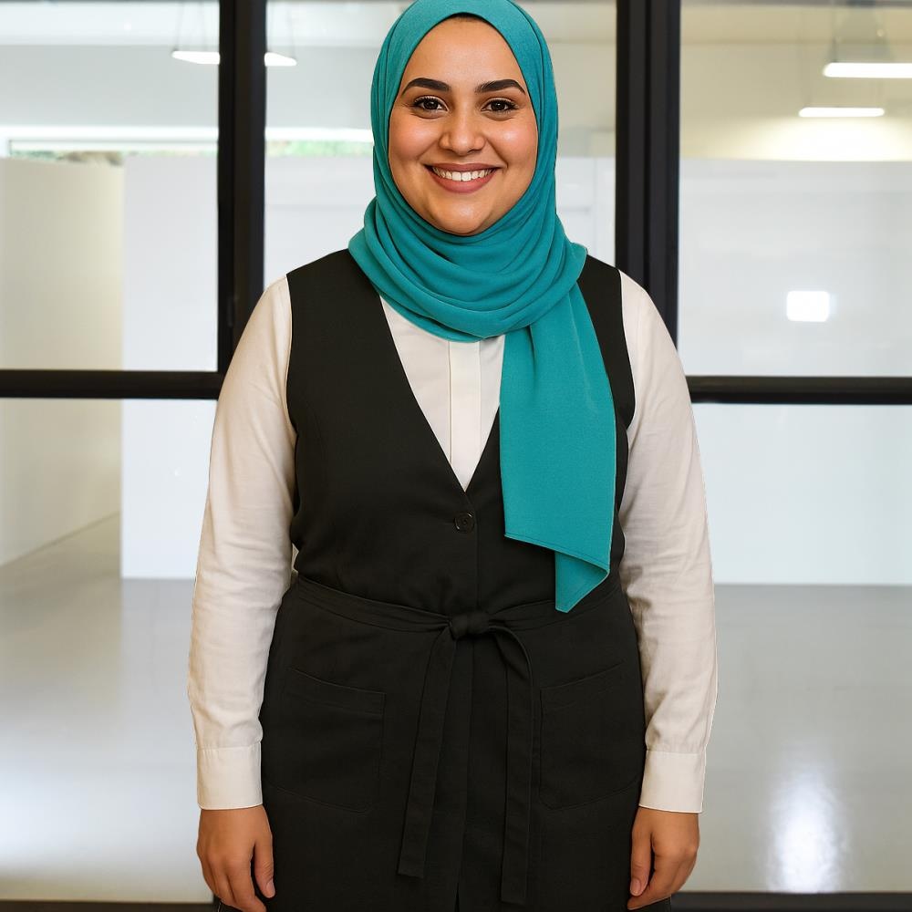 headscarf polyester jersey uni turquoise - 2