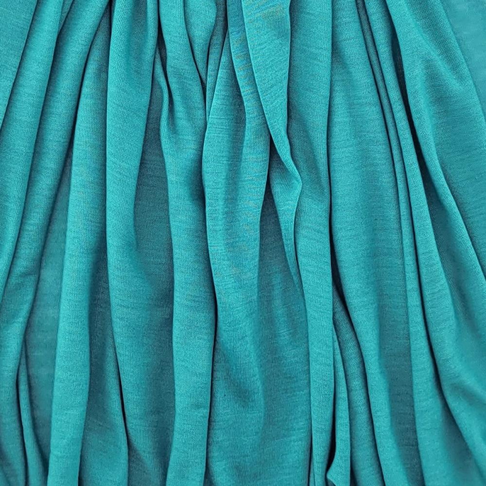 headscarf polyester jersey uni turquoise - 3