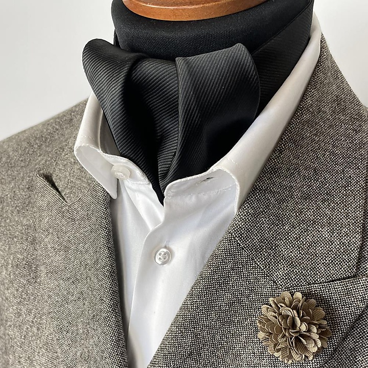 JB Collection cravat black repp