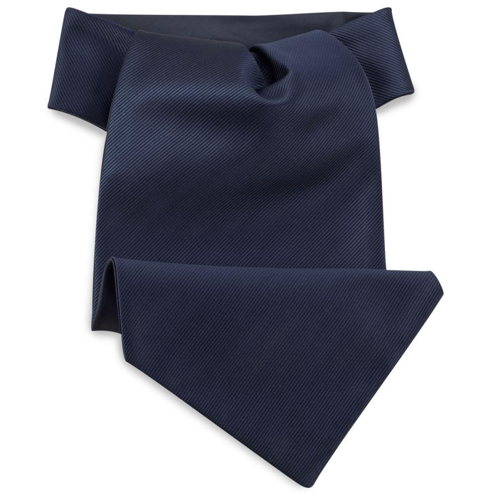JB Collection cravat navy blue repp - 1