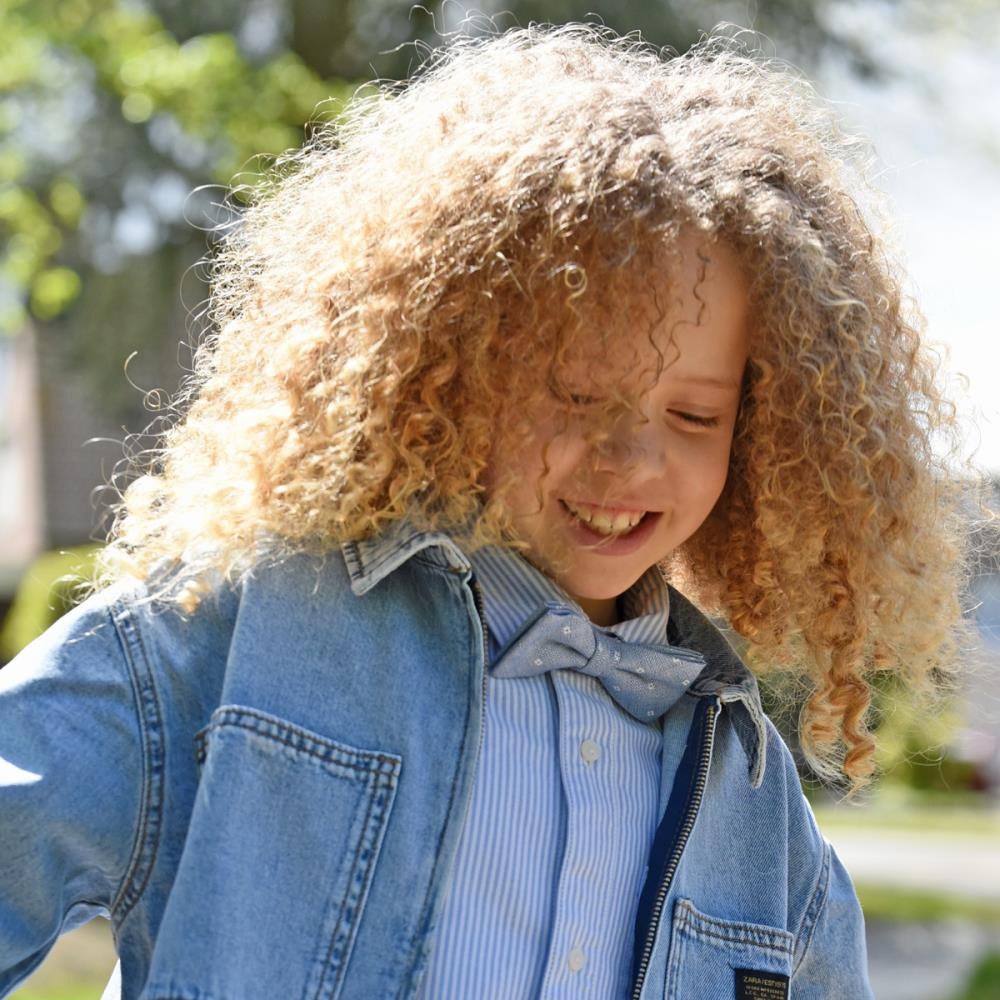 kids bow tie Bridal Blossom blue - 1