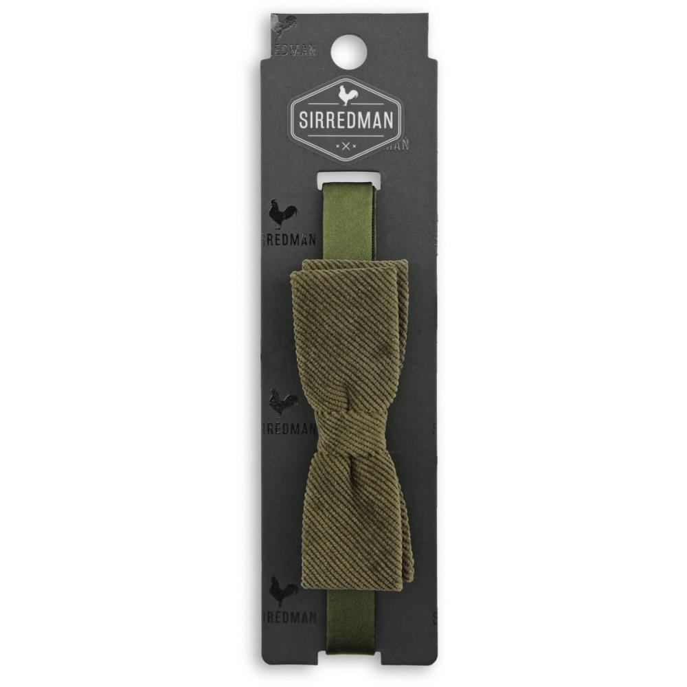 kids bow tie Corduroy army green - 2