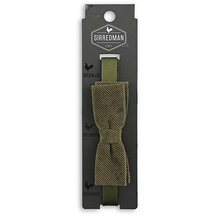 kids bow tie Corduroy army green