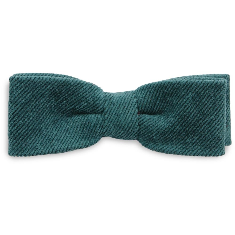 kids bow tie Corduroy emerald green - 1