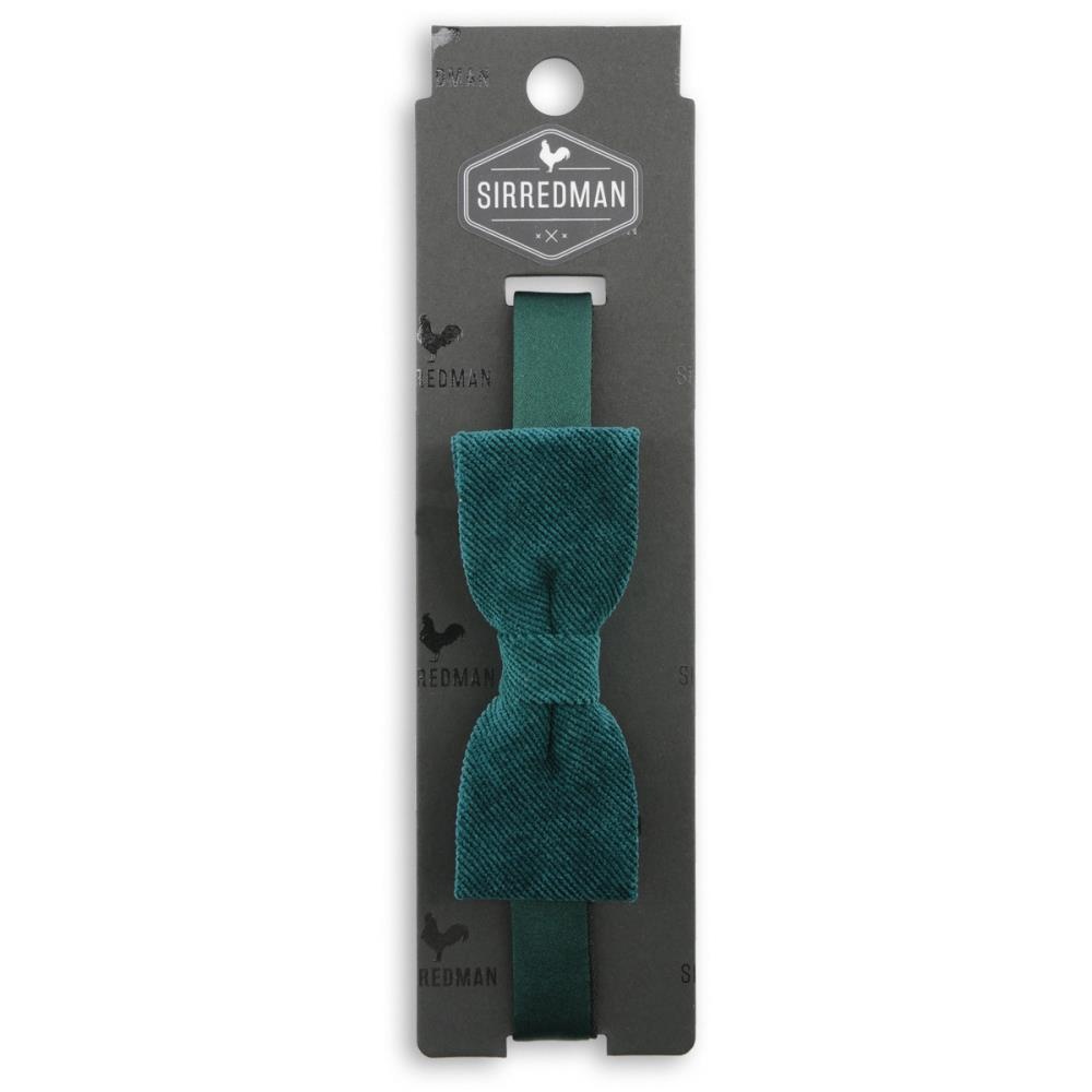 kids bow tie Corduroy emerald green - 3