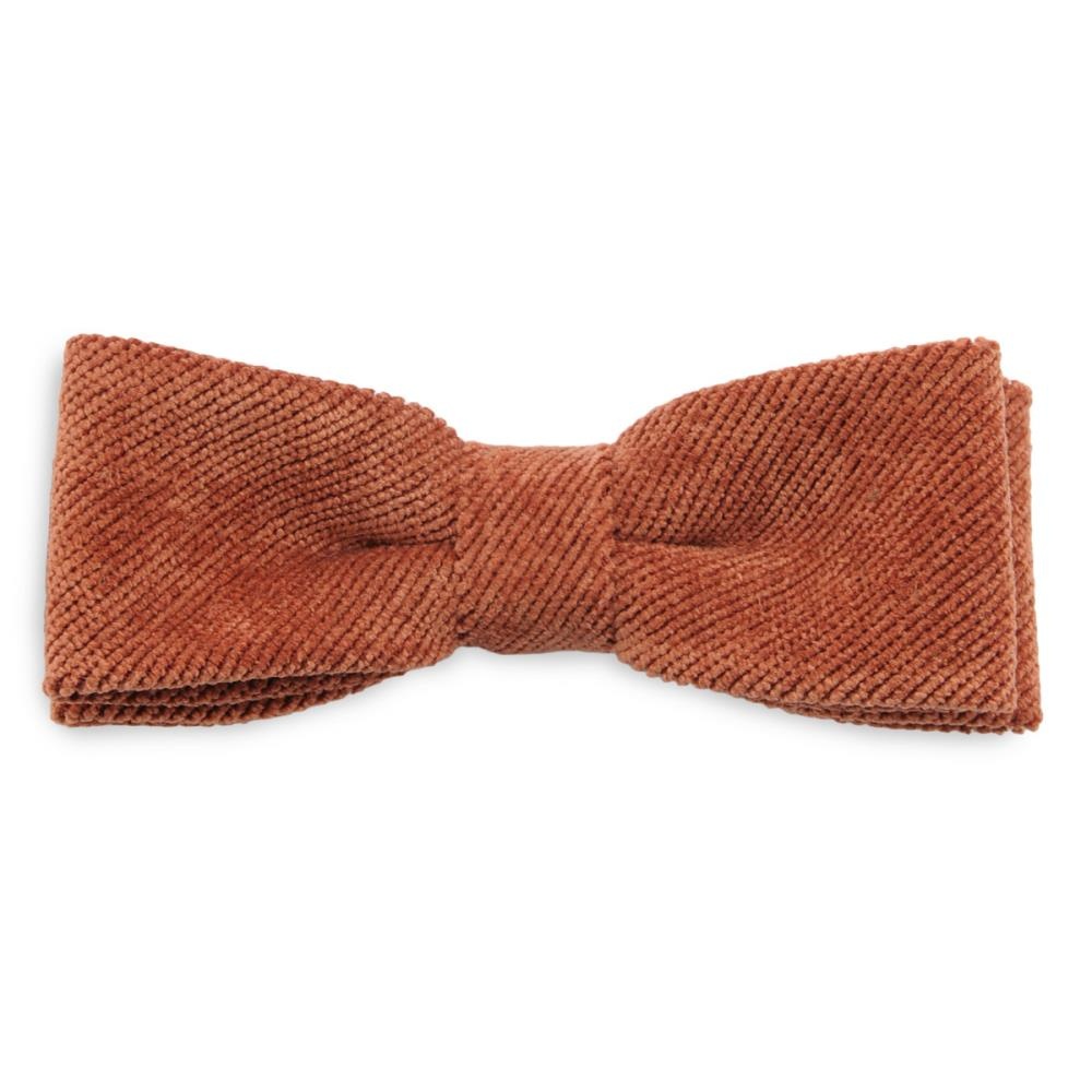 kids bow tie Corduroy terracotta - 1
