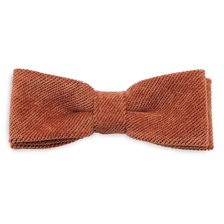 kids bow tie Corduroy terracotta