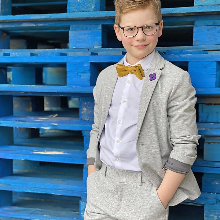 kids bow tie Gracefull Groom yellow
