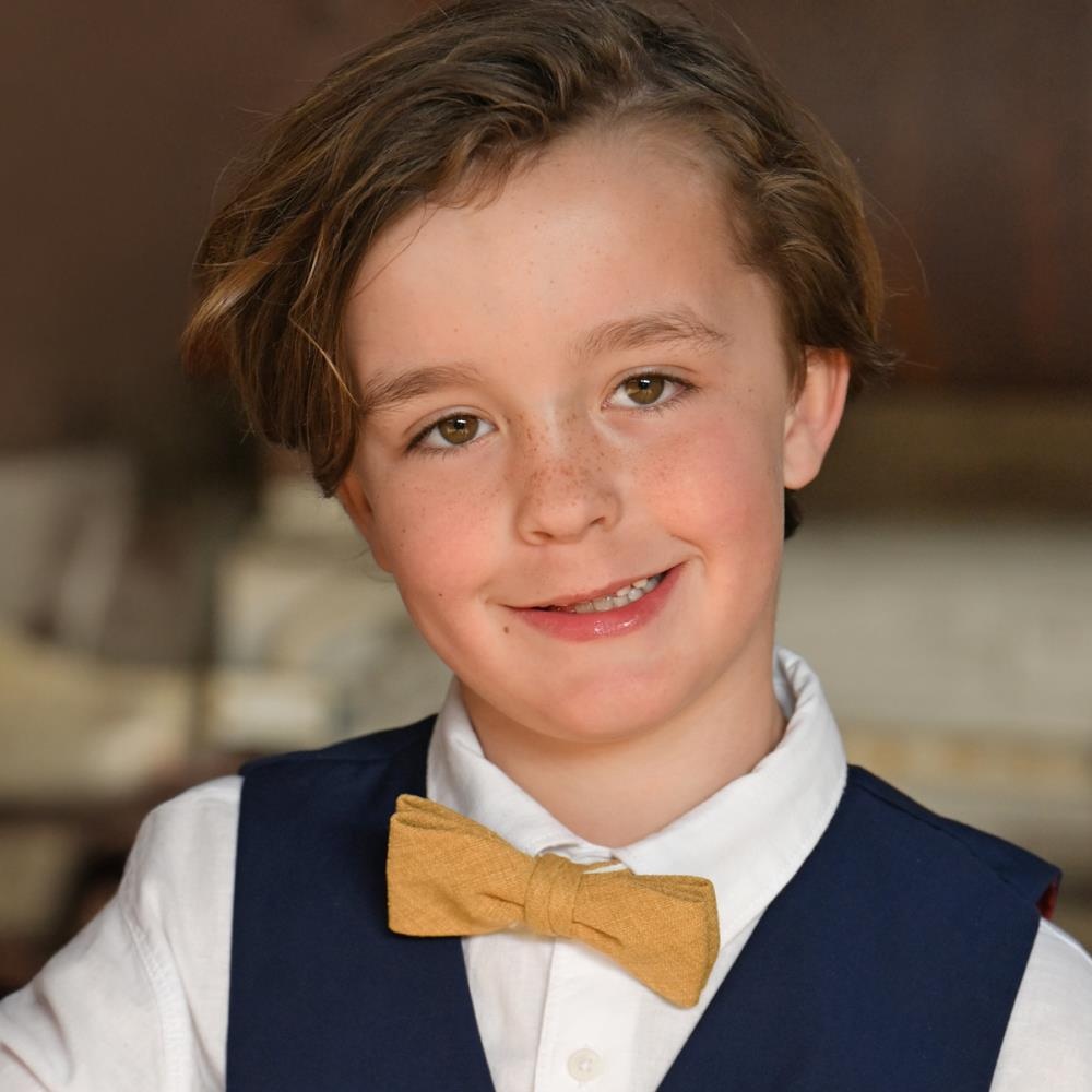 kids bow tie Jardin Chic Ochre - 1