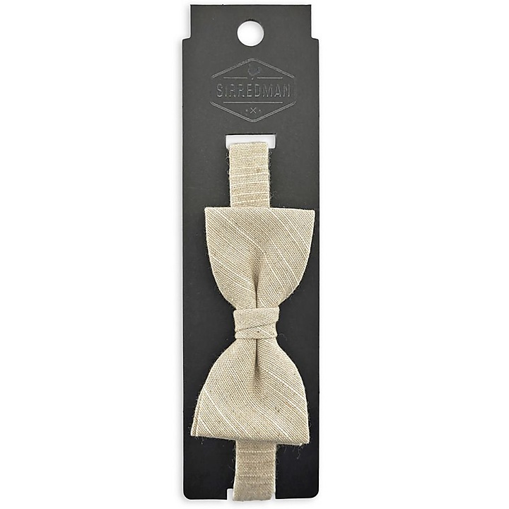 kids bow tie Linen Love Beige