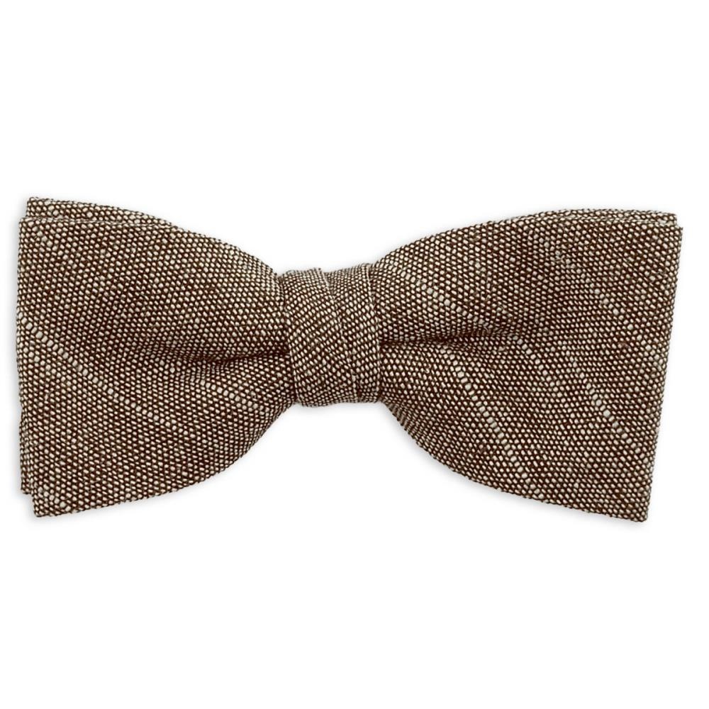 kids bow tie Linen Love Brown - 1