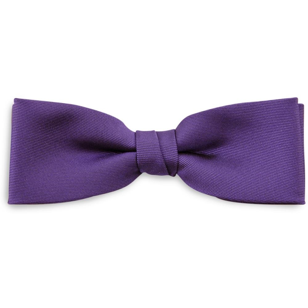 Kids bow tie plain purple - 1