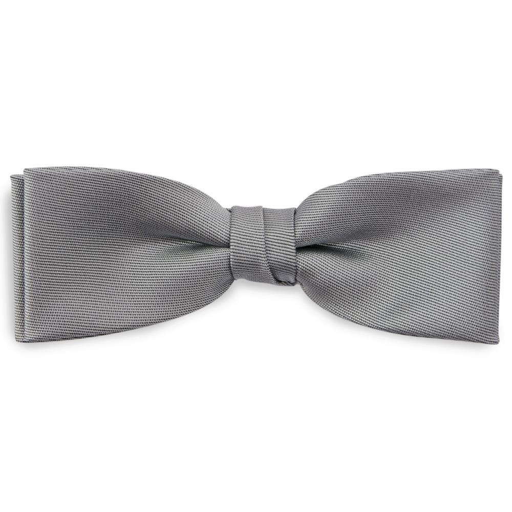 Kids bow tie plain silver grey - 1