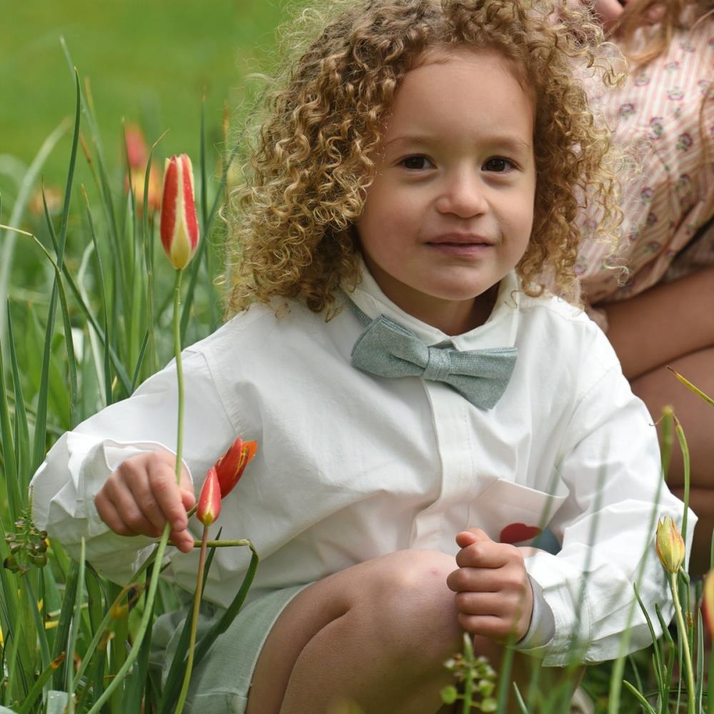 kids bow tie Sposo Stiloso green - 1