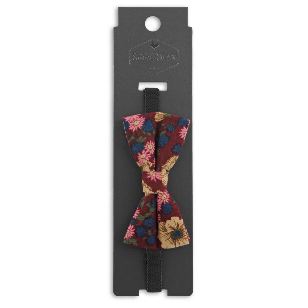 kids bow tie Vintage Flower bordeaux - 3