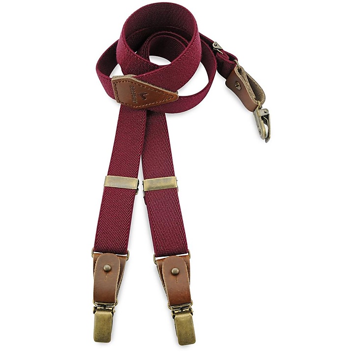 kids suspenders Buck Burgundy