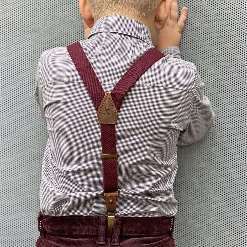 kids suspenders Buck Burgundy - 4