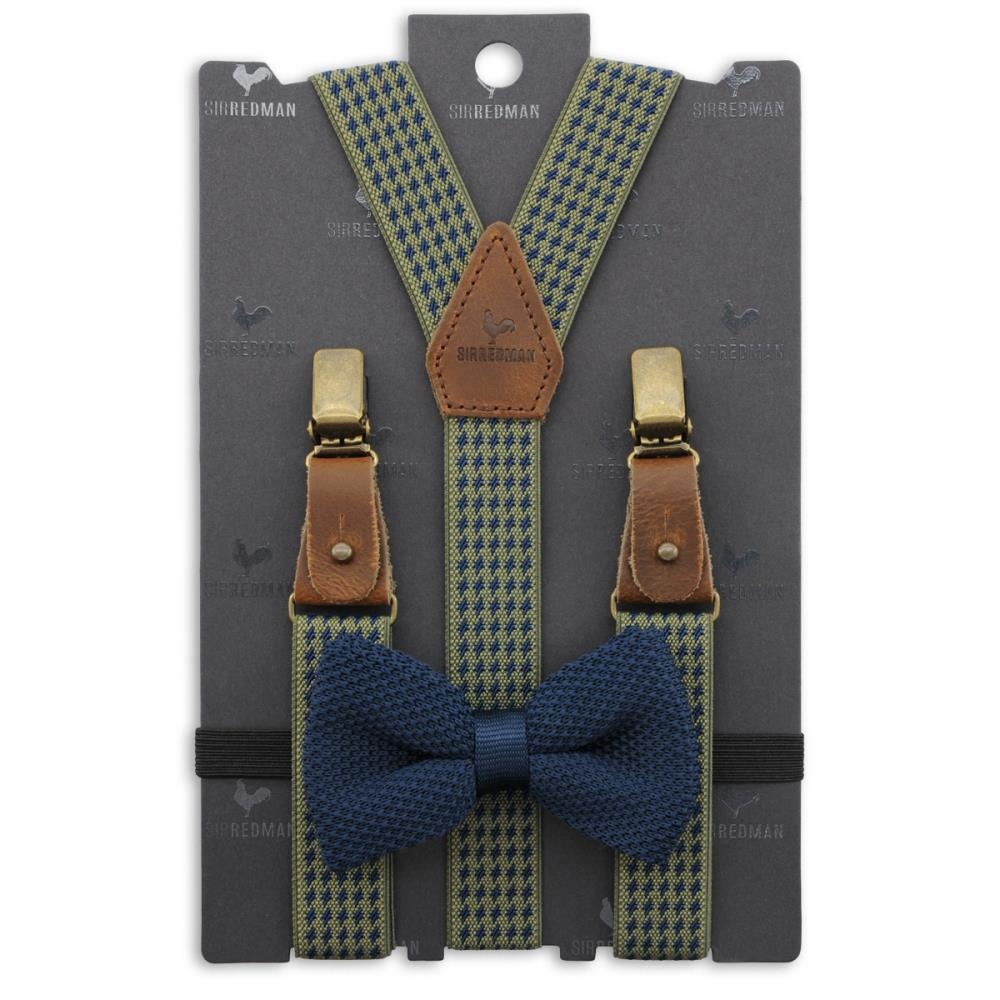 kids suspenders combi pack Mr Buck Burgundy - 1