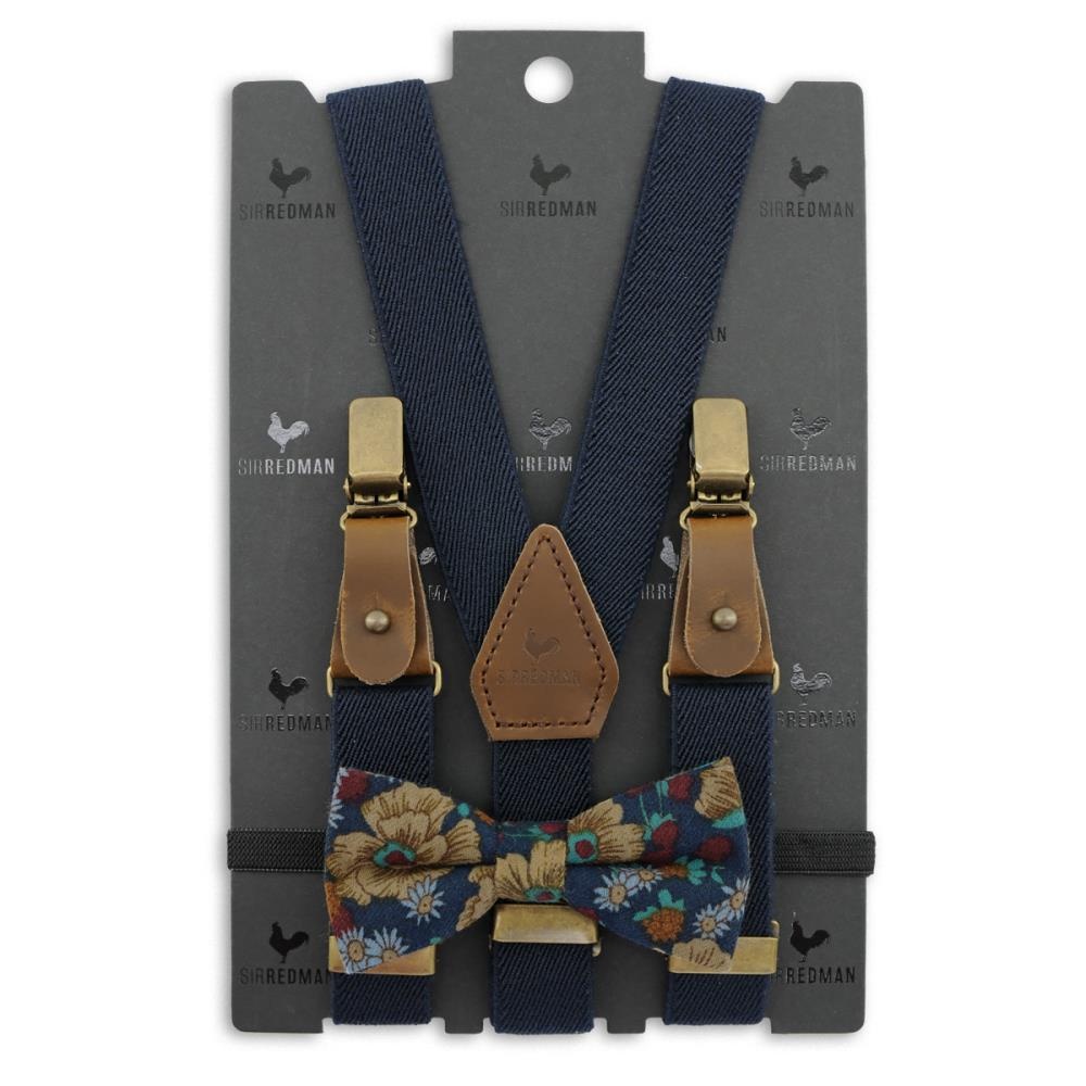kids suspenders combi pack Retro Ranonkel blue - 1