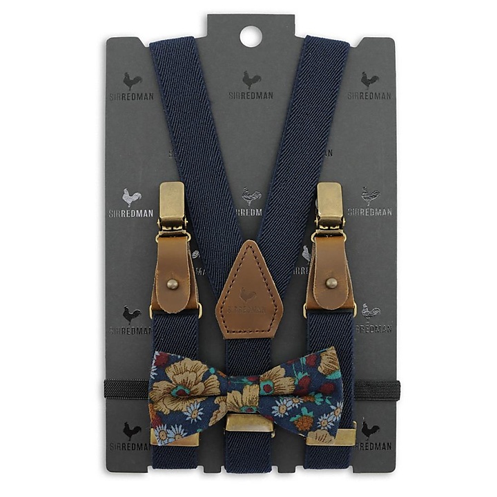 kids suspenders combi pack Retro Ranonkel blue