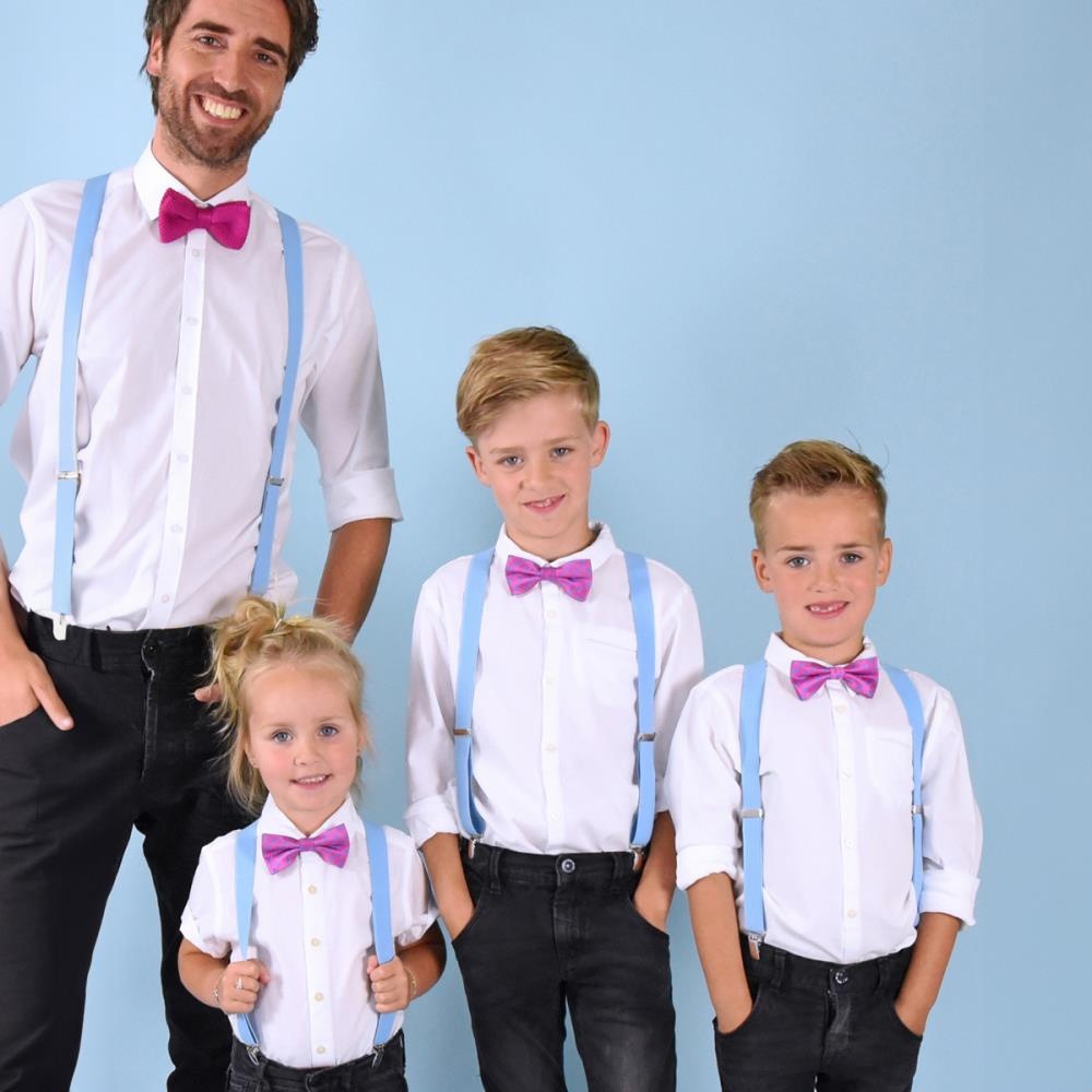 Kids suspenders uni light blue - 1