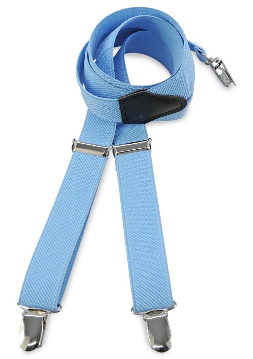 Kids suspenders uni light blue - 1