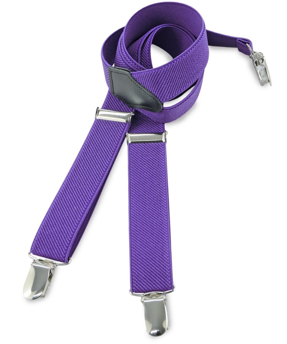 Kids suspenders uni purple - 1