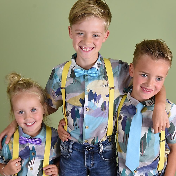 Kids suspenders uni yellow