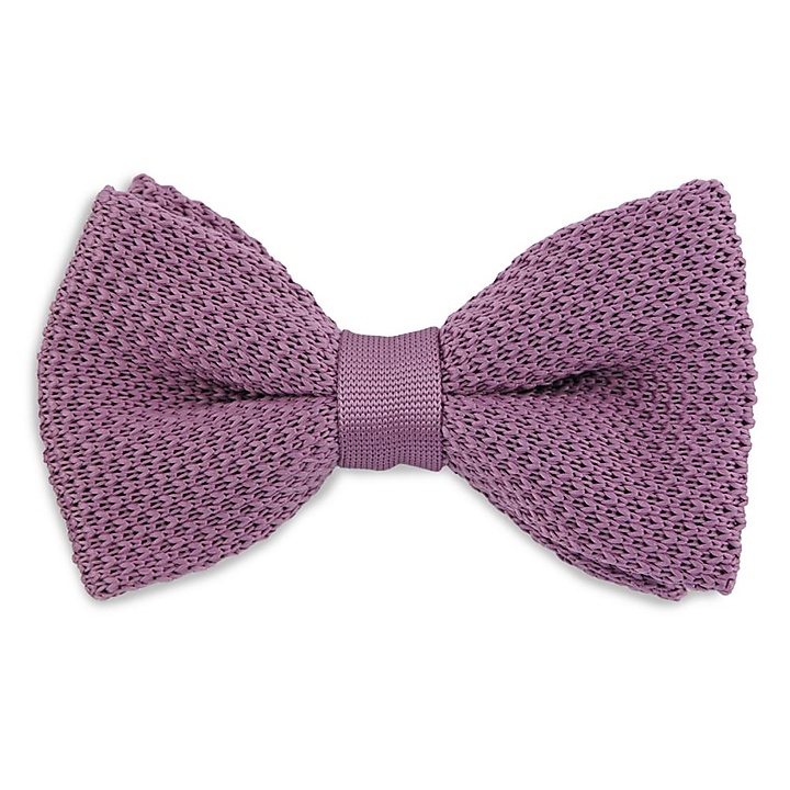 knitted bow tie Dusty Grape