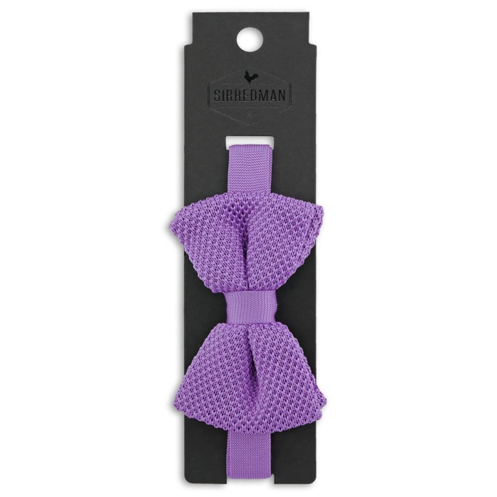 knitted bow tie lilac - 2