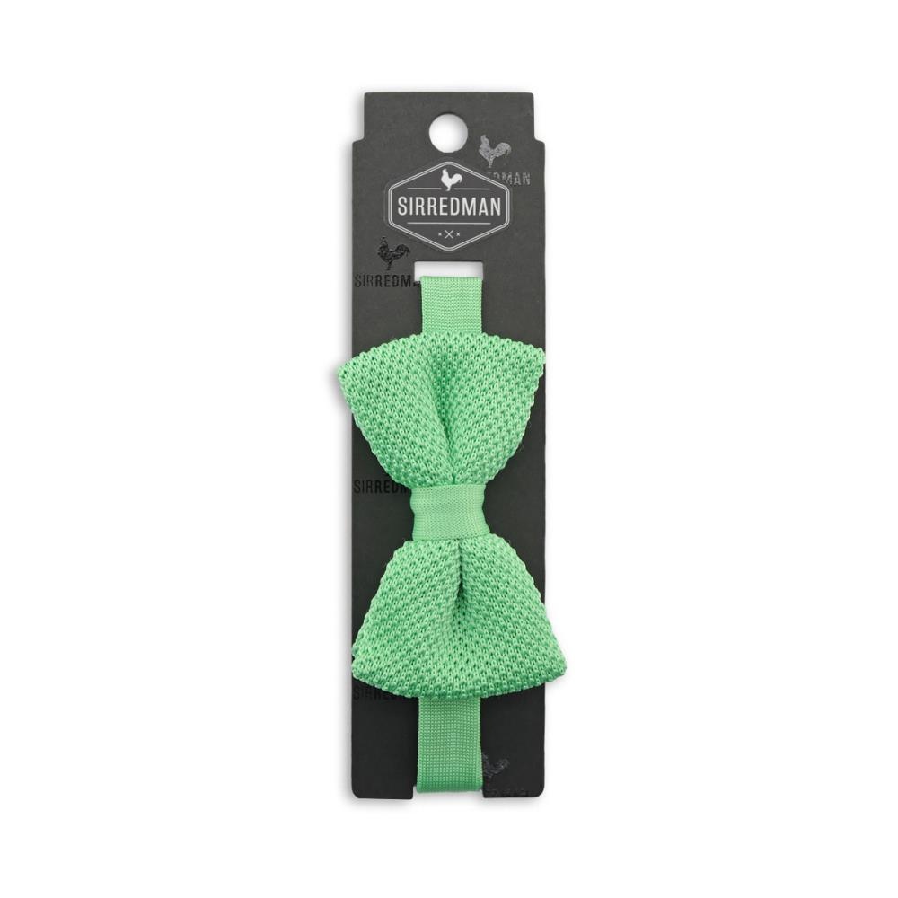knitted bow tie mint green - 3