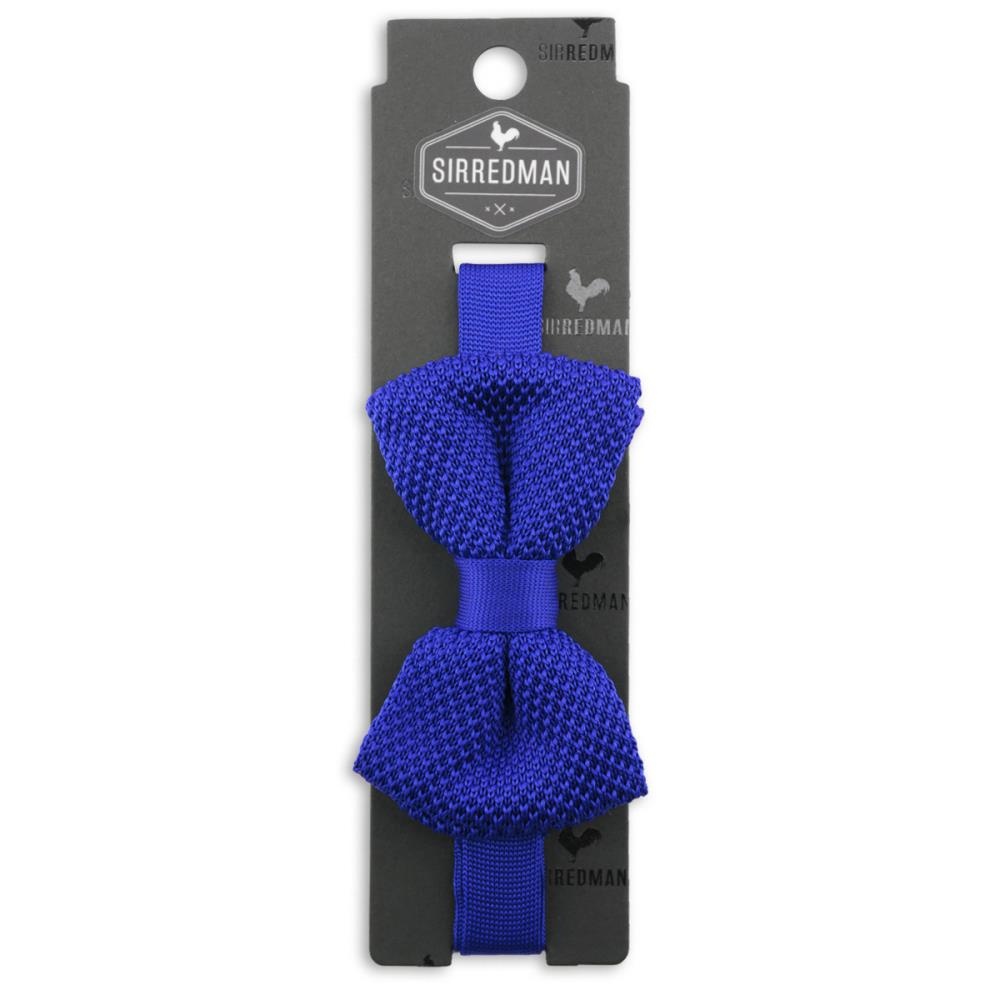 knitted bow tie royal blue - 2