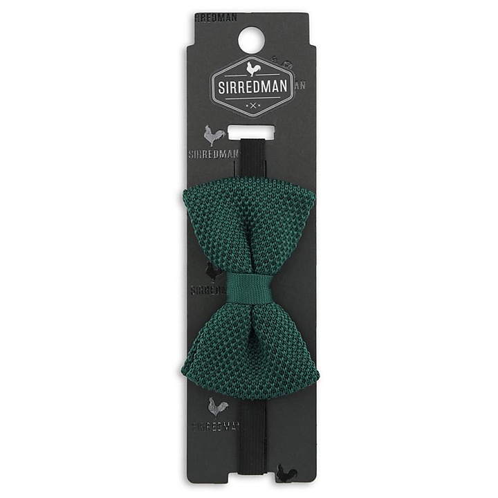 knitted kids bow tie bottle green