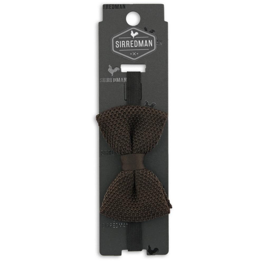 knitted kids bow tie dark brown - 2