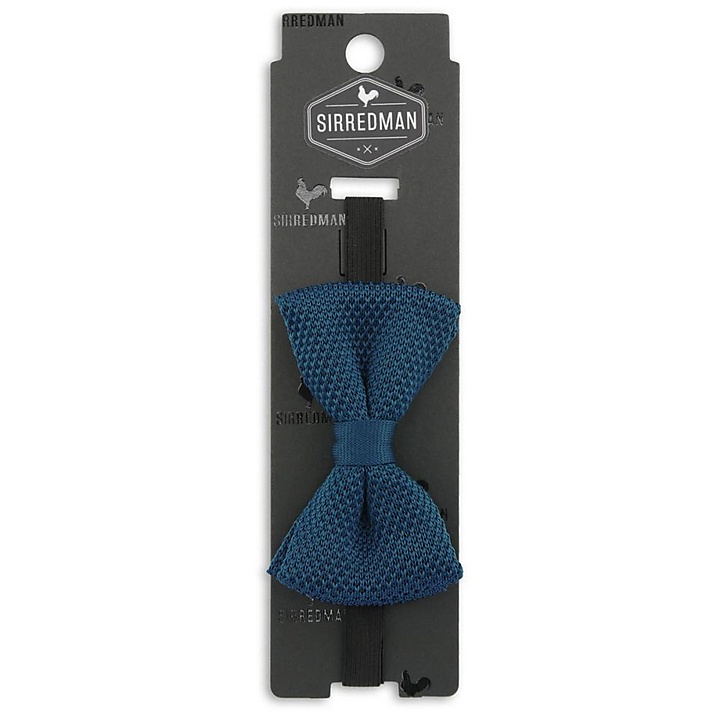 knitted kids bow tie petrol