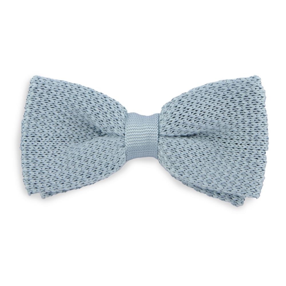 knitted kids bow tie Stone Blue - 1