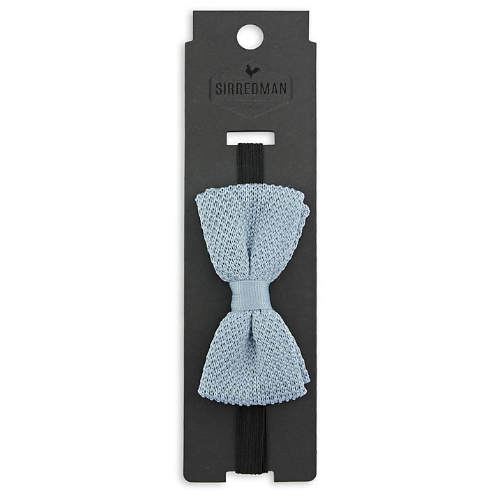 knitted kids bow tie Stone Blue