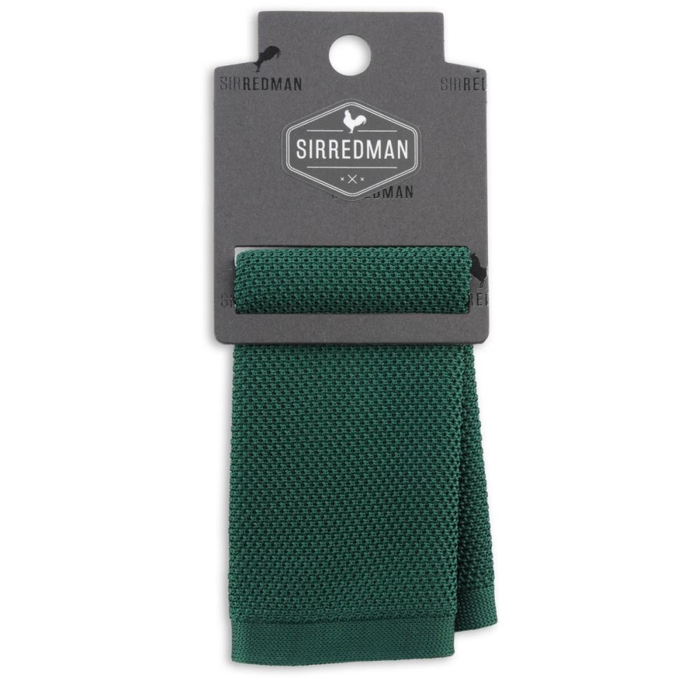 knitted pocket square bottle green - 2