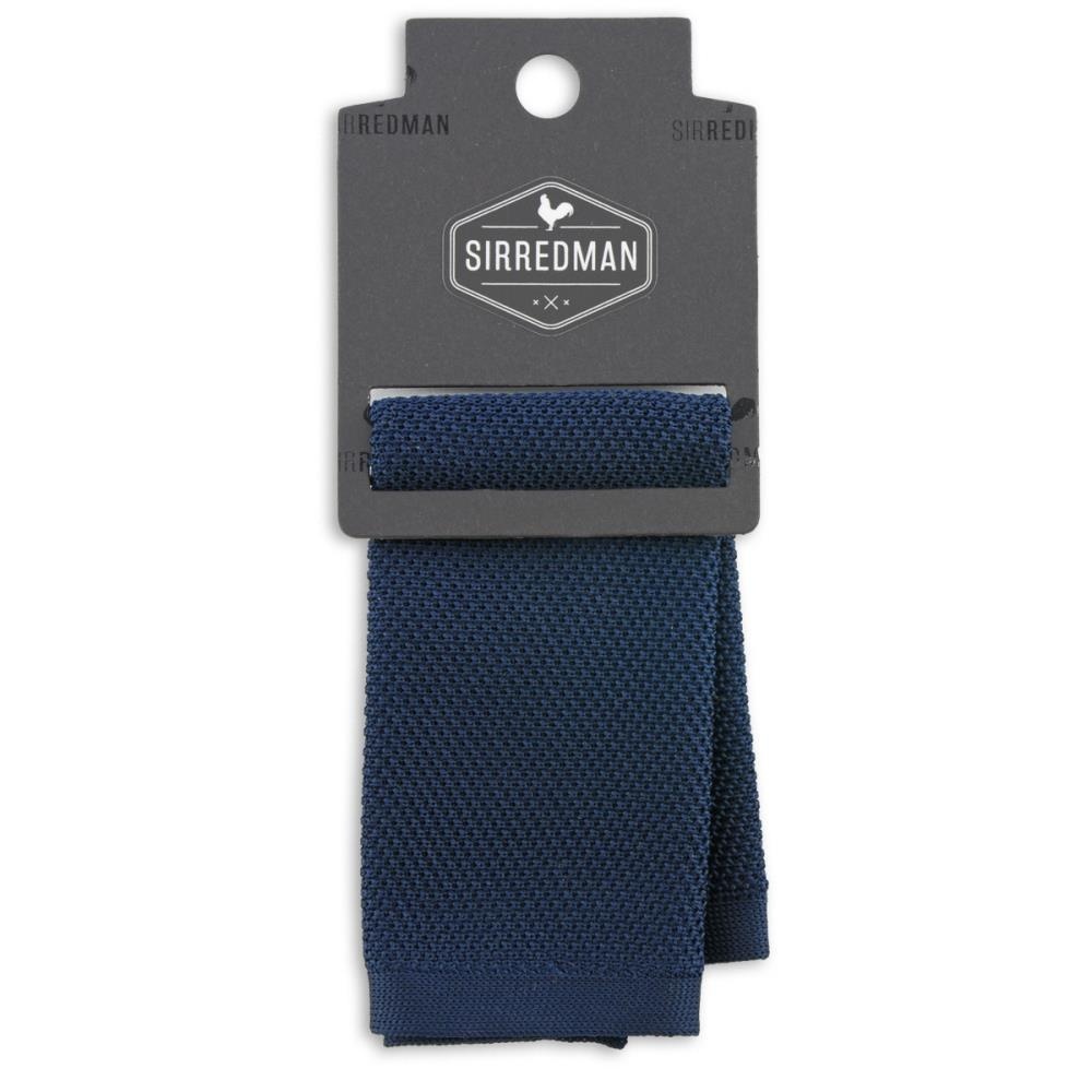 knitted pocket square dark blue - 2