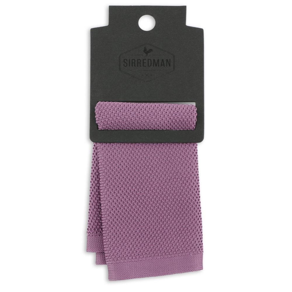 knitted pocket square Dusty Grape - 3