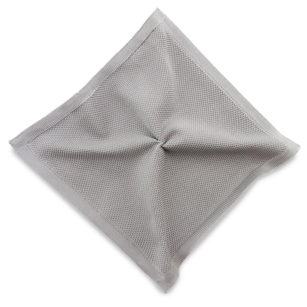 knitted pocket square grey - 1