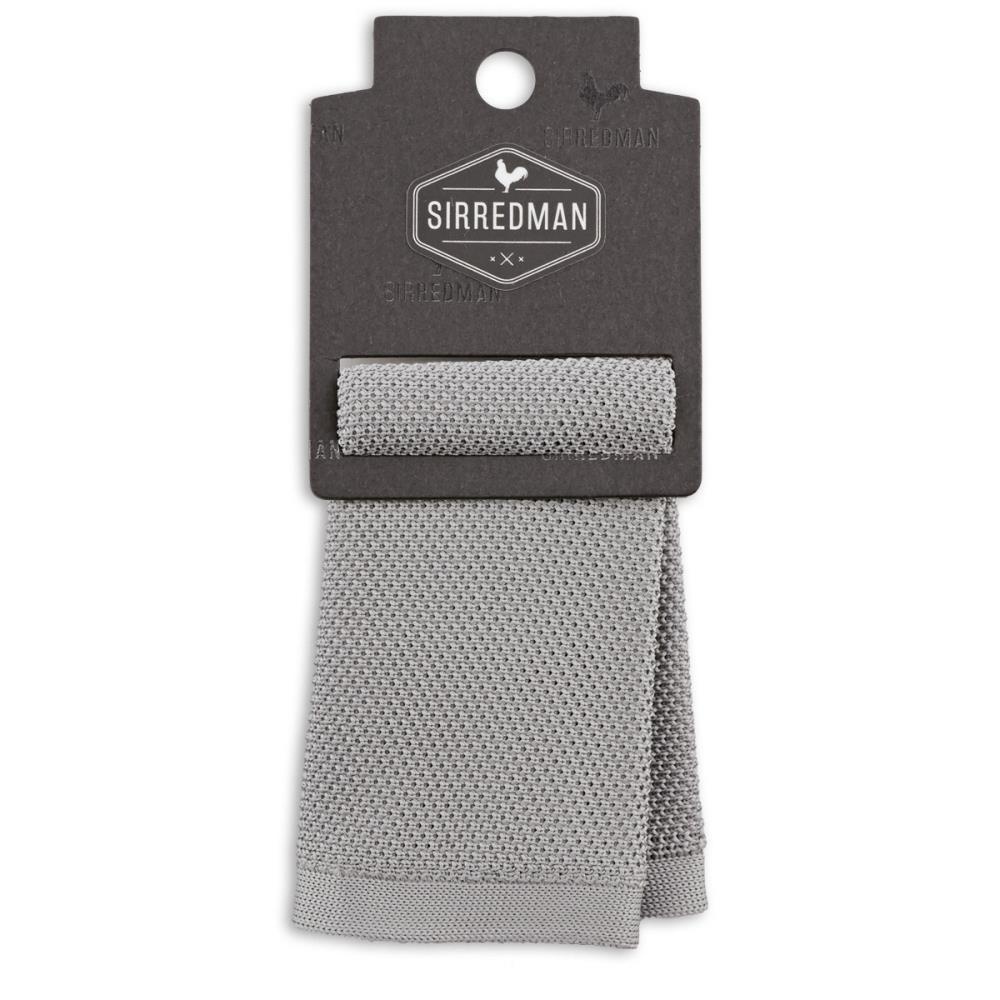 knitted pocket square grey - 2