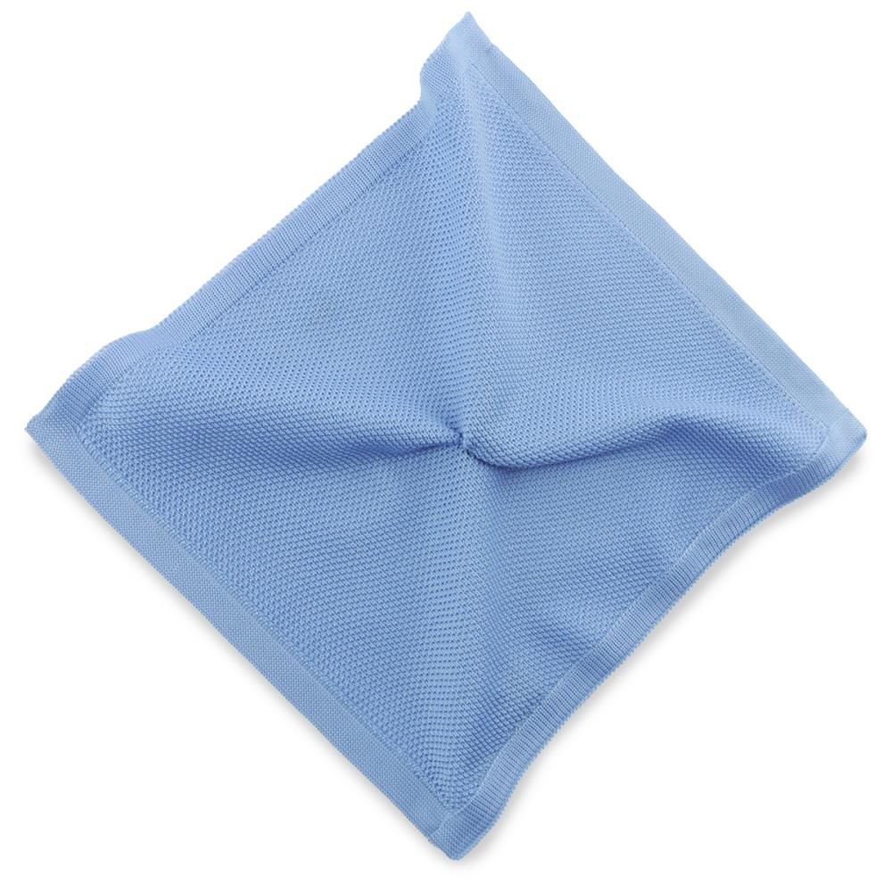 knitted pocket square light blue - 1