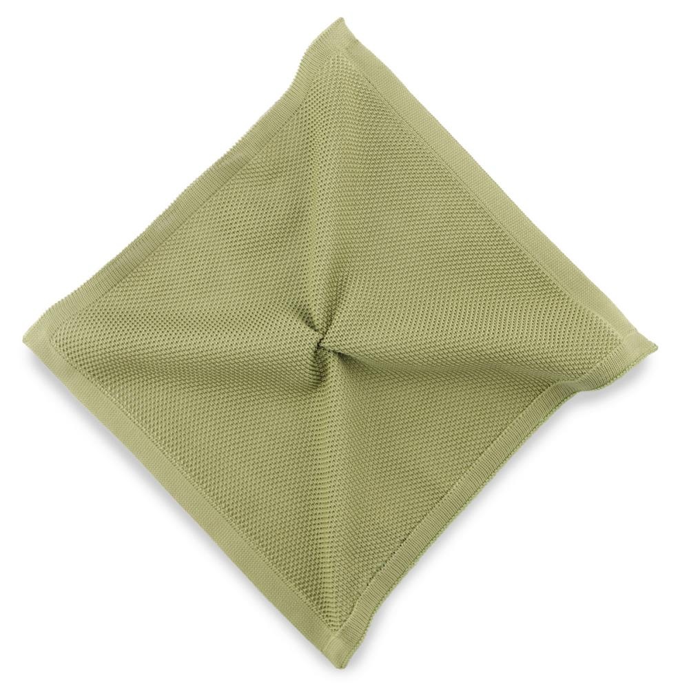 knitted pocket square Lily Green - 1