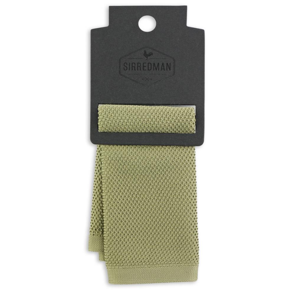 knitted pocket square Lily Green - 2