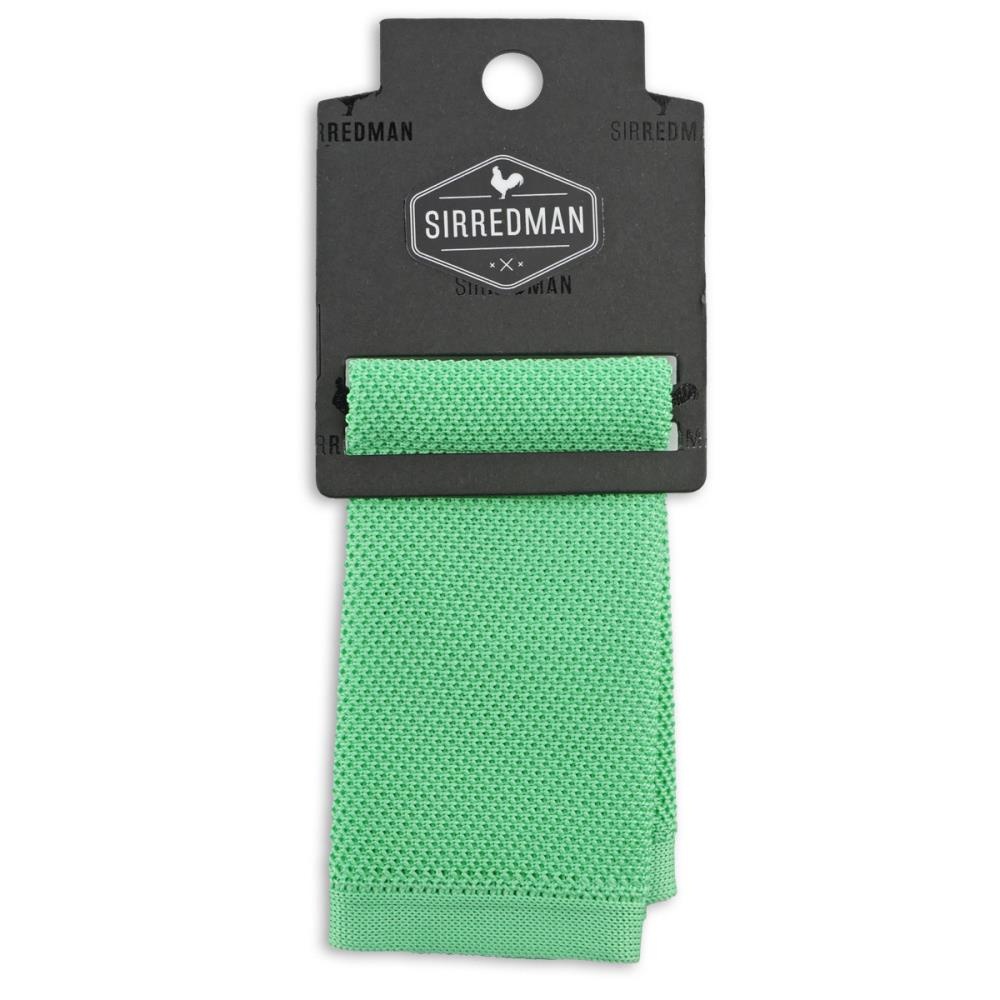 knitted pocket square mint green - 2