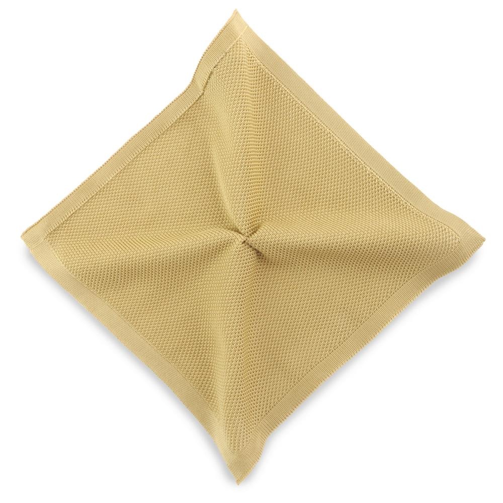 knitted pocket square Prairie Sand - 1
