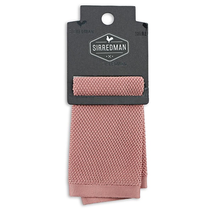 knitted pocket square soft pink