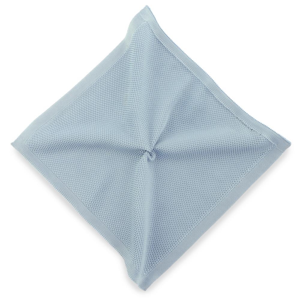 knitted pocket square Stone Blue - 1